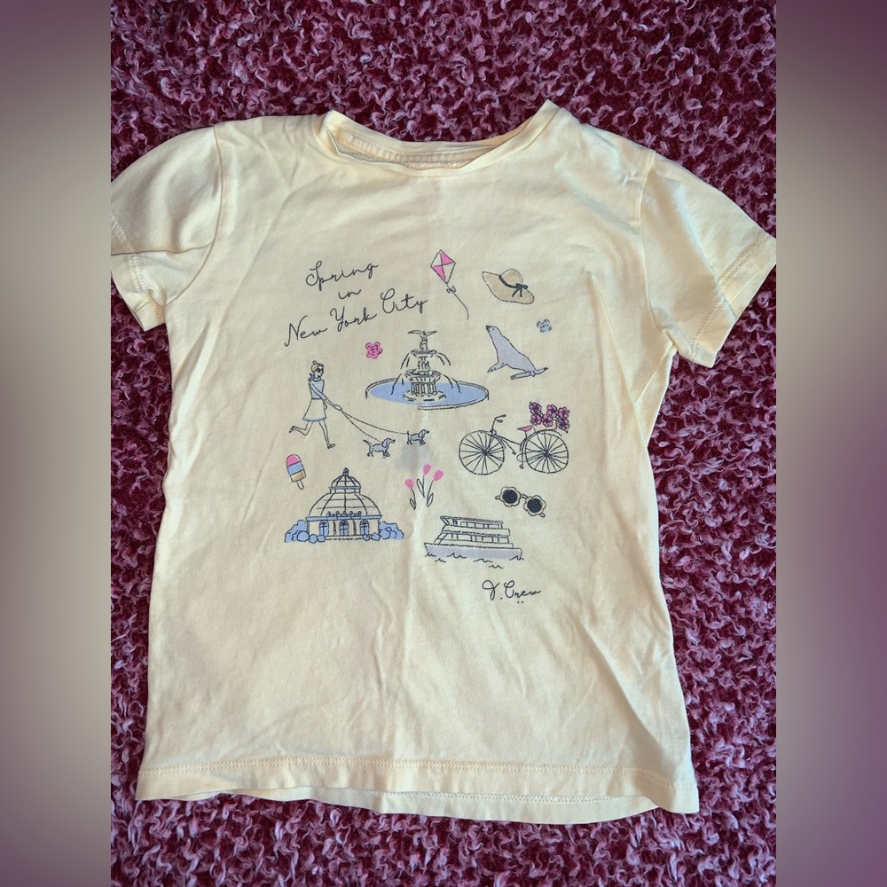 Crewcuts Yellow Short Sleeve Tee with Whimsical Map Design